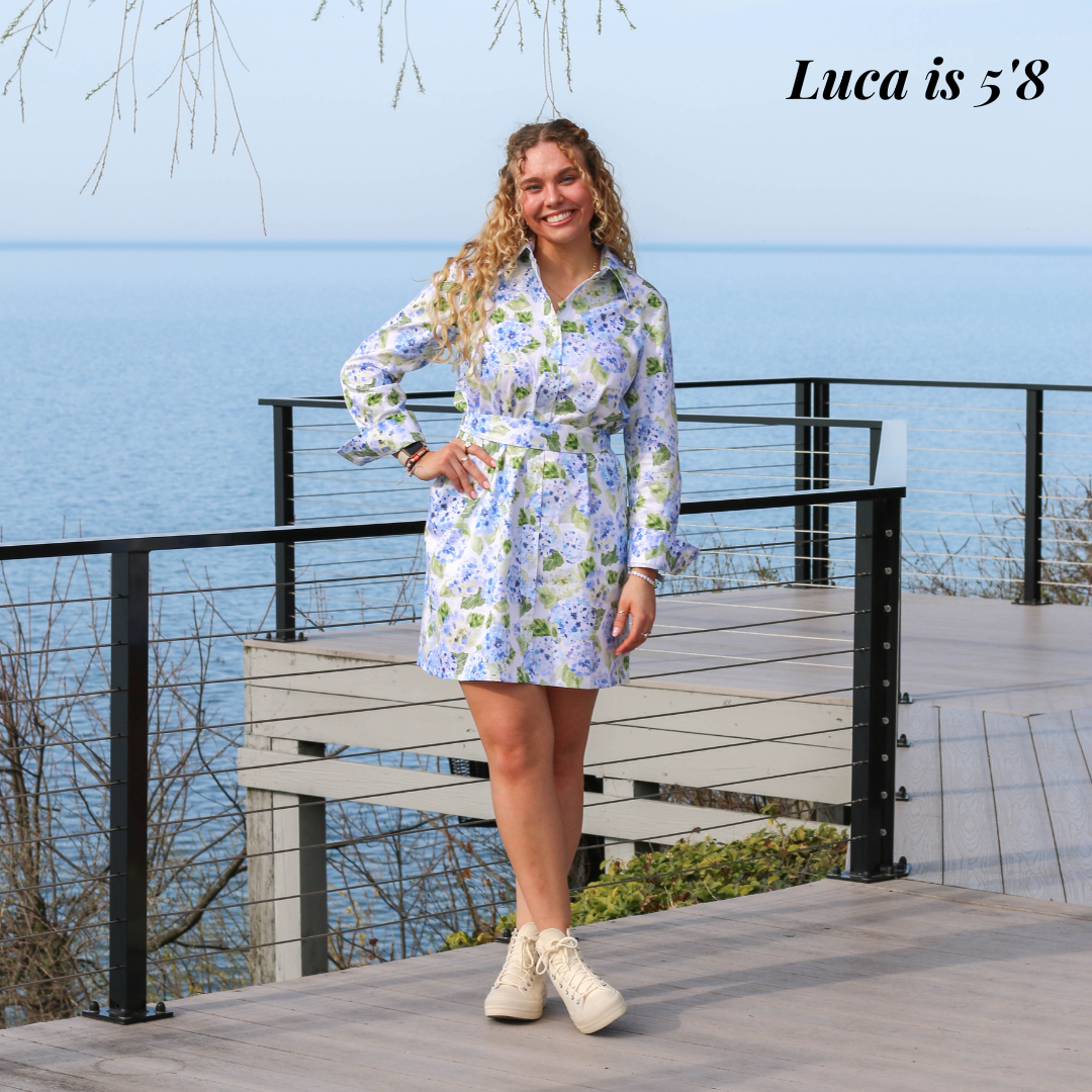 Hydrangea Shirt Dress