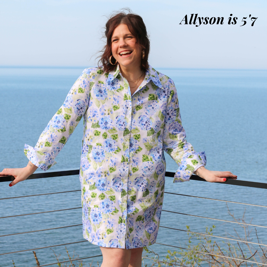 Hydrangea Shirt Dress