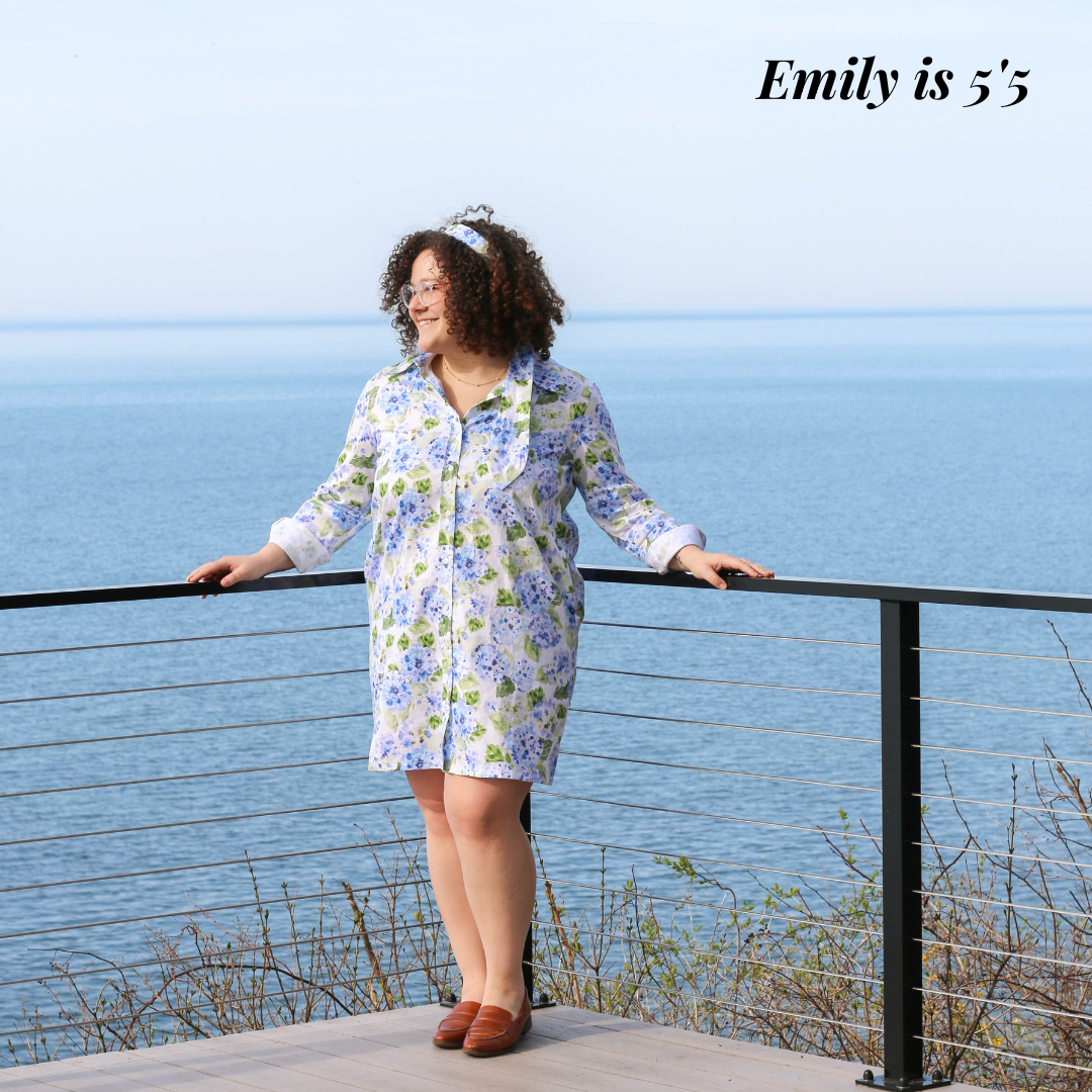 Hydrangea Shirt Dress