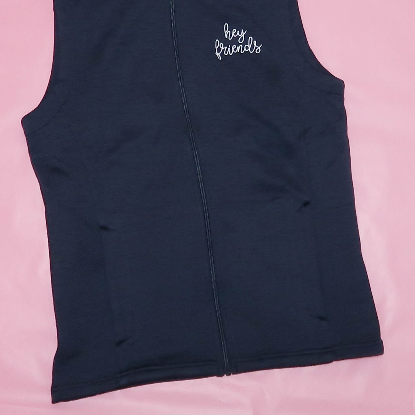 Hey Friends Embroidered Vest