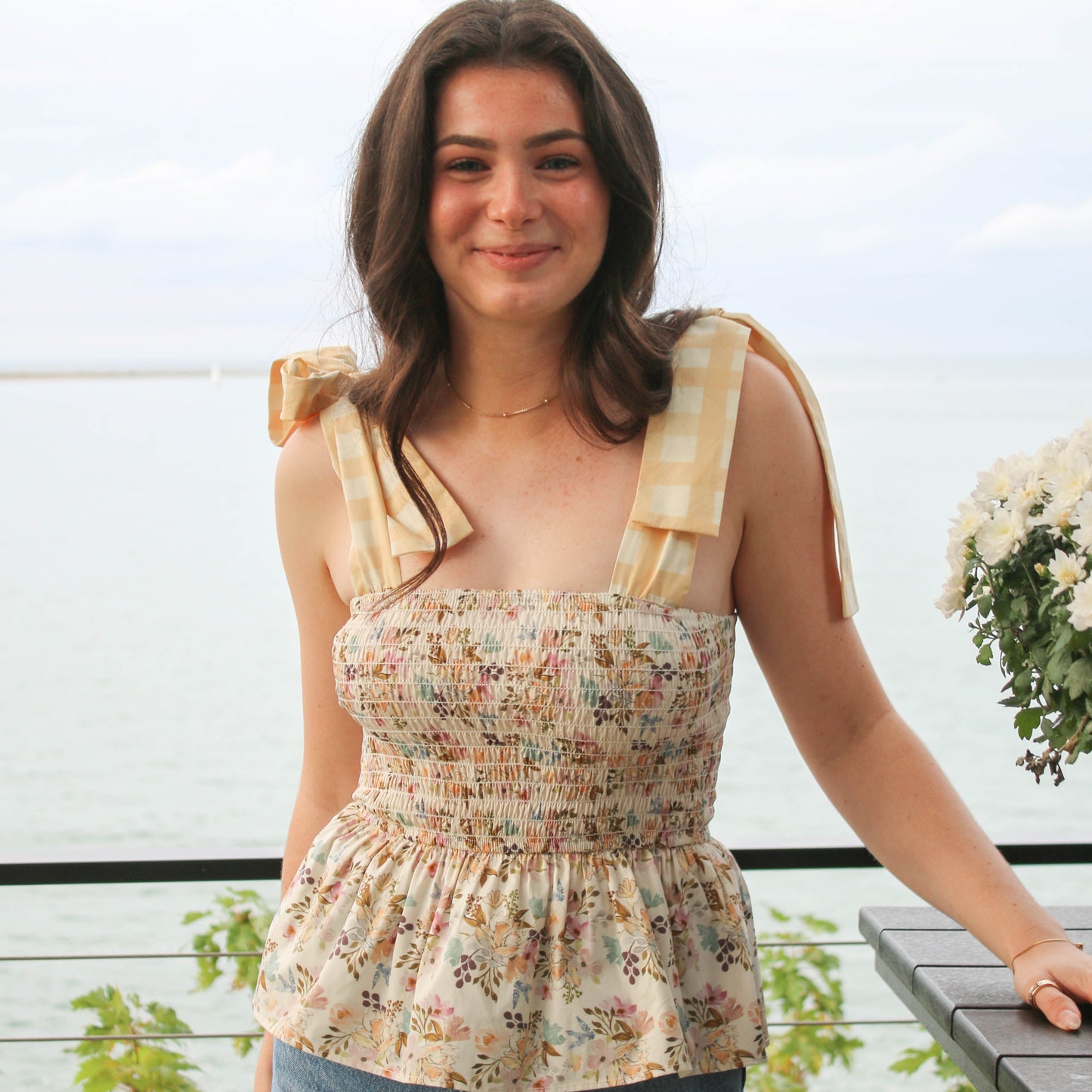 Jean Peplum Top