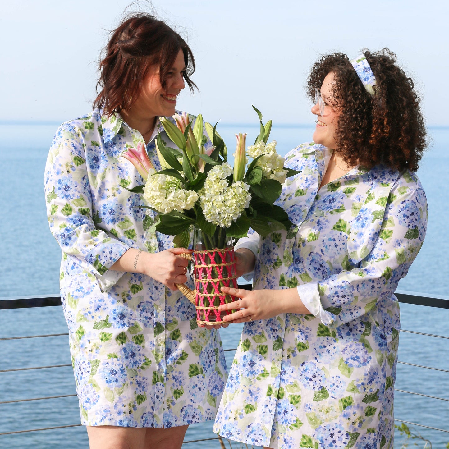 Hydrangea Shirt Dress