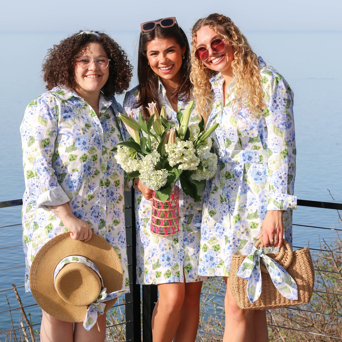Hydrangea Shirt Dress