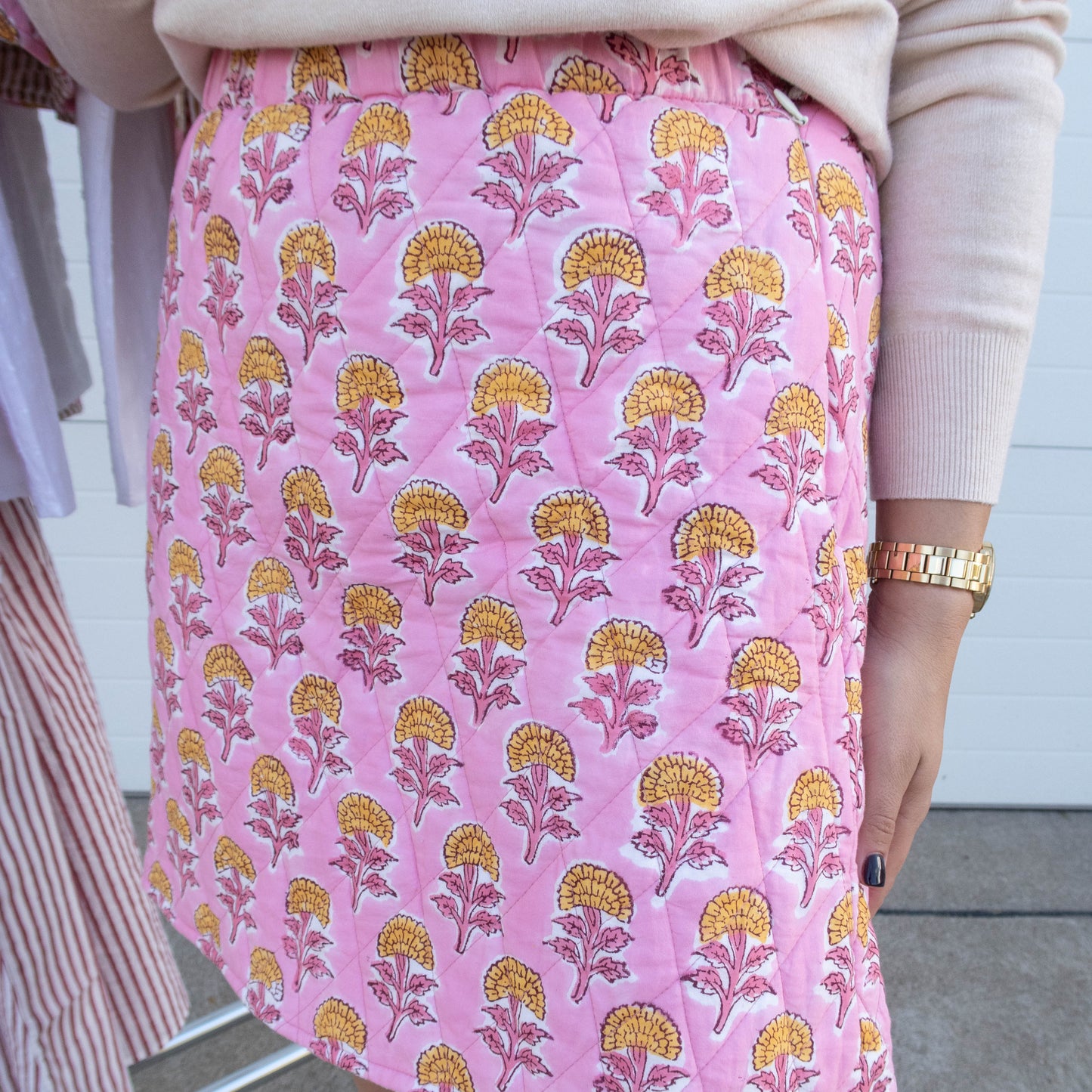 Petal Quilted Reversible Skirt