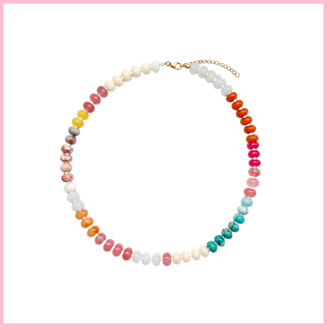Coastal Color Beaded Necklace