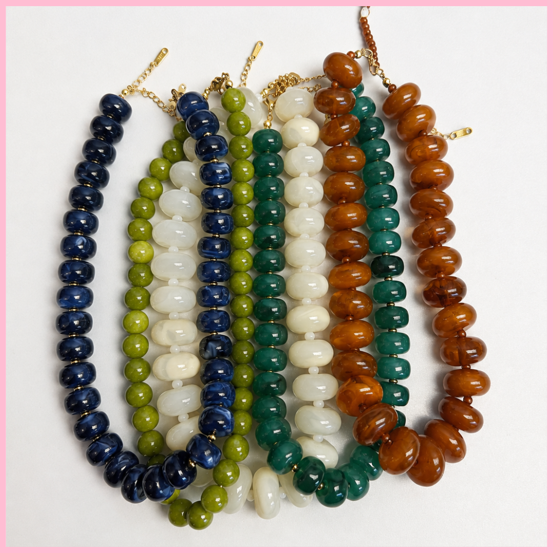 Green Bean Bubble Necklace