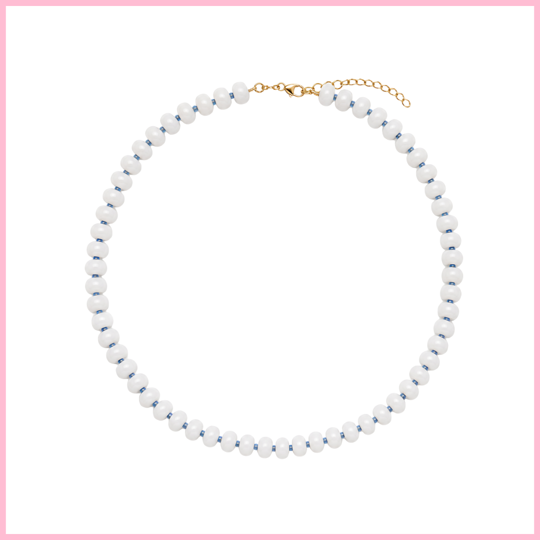 White Beaded Necklace