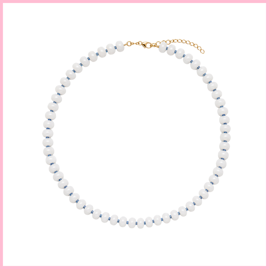 White Beaded Necklace