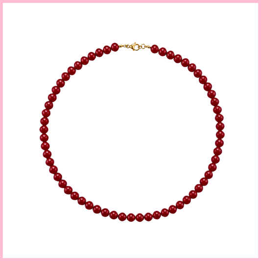 Red Coast Beaded Necklace