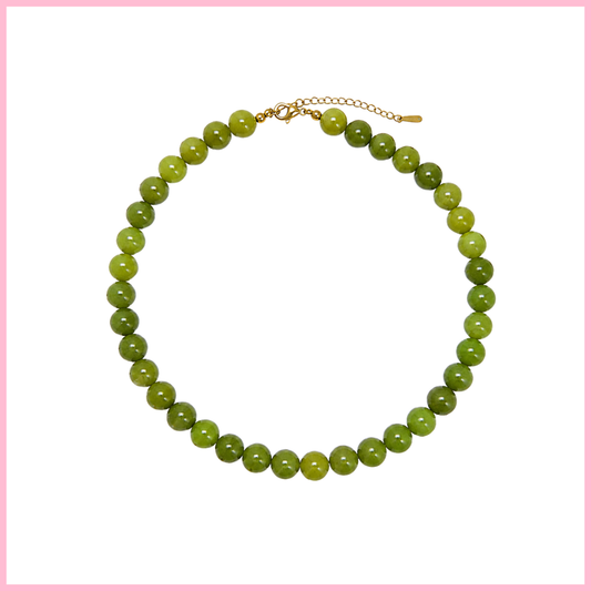 Green Bean Bubble Necklace