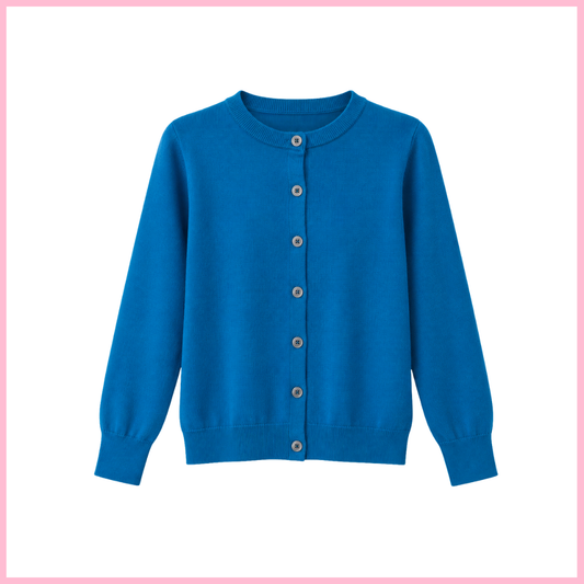 The Kate Cardigan — Harbor Blue