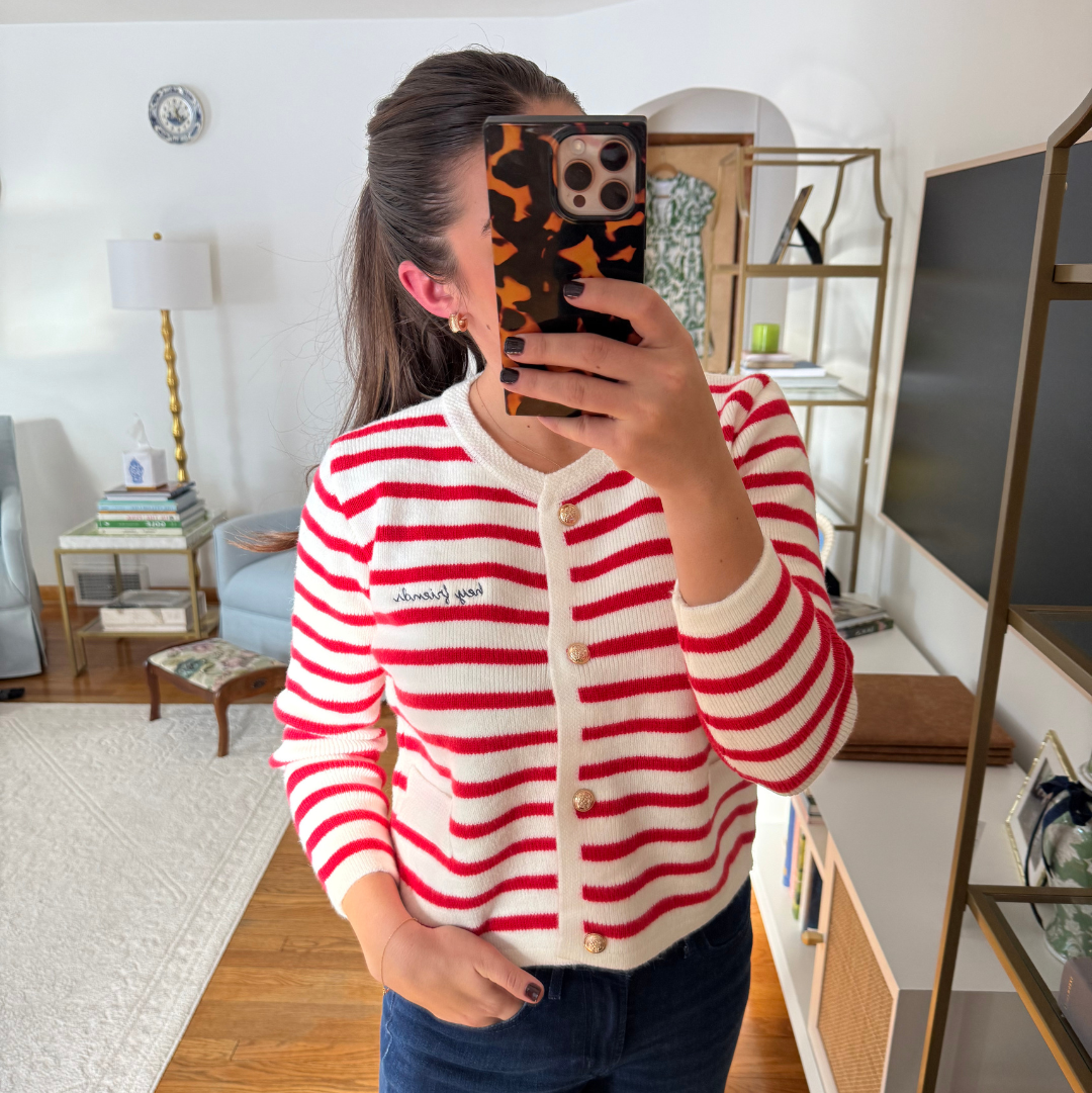 The Mon Amie Cardigan - Red