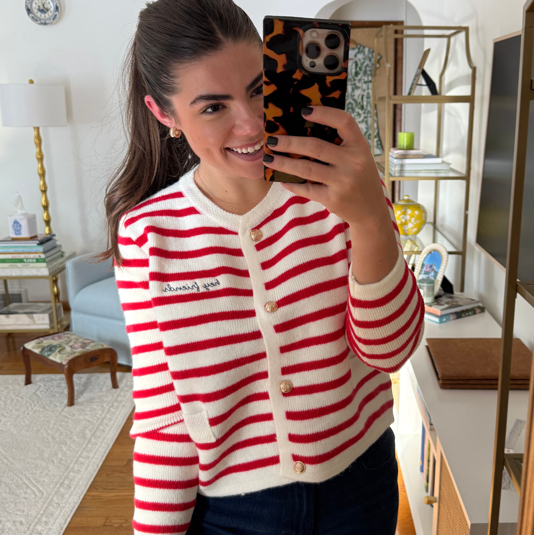 The Mon Amie Cardigan - Red