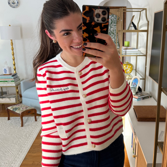 The Mon Amie Cardigan - Red