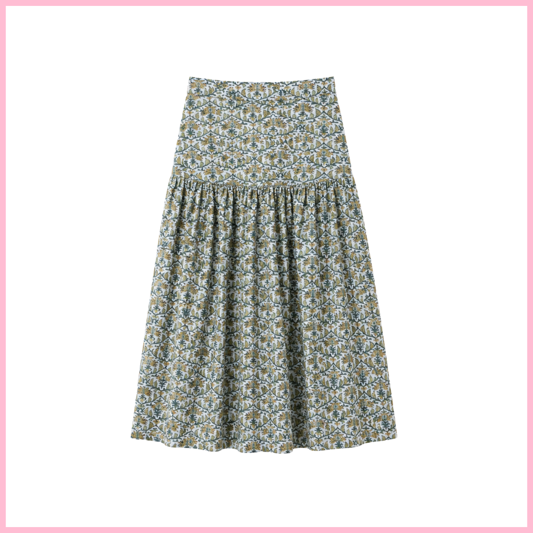 Olive Skirt - Floral