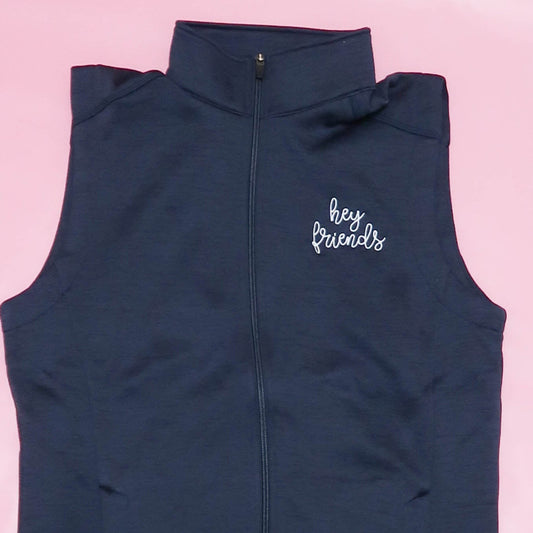 Hey Friends Embroidered Vest