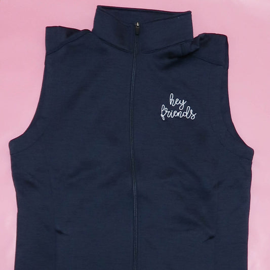 Hey Friends Embroidered Vest