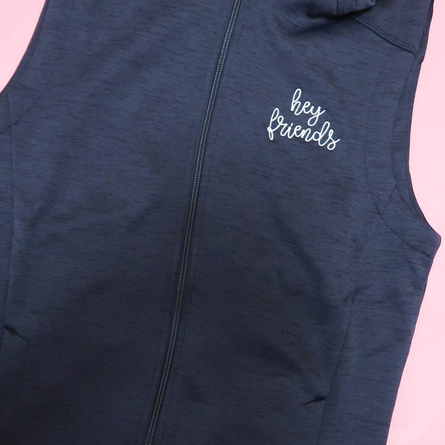 Hey Friends Embroidered Vest