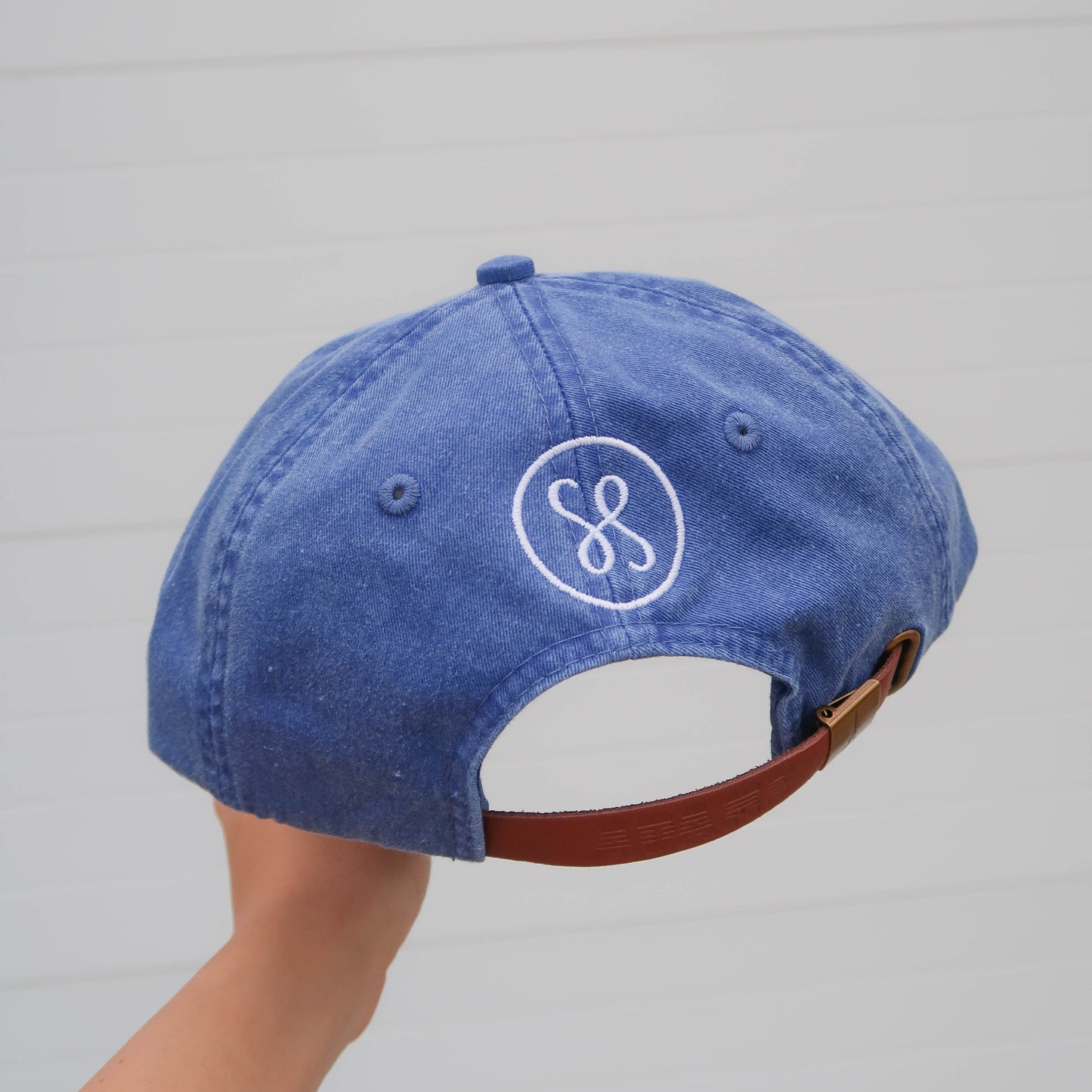 Hey Friends Embroidered Hat - Blue