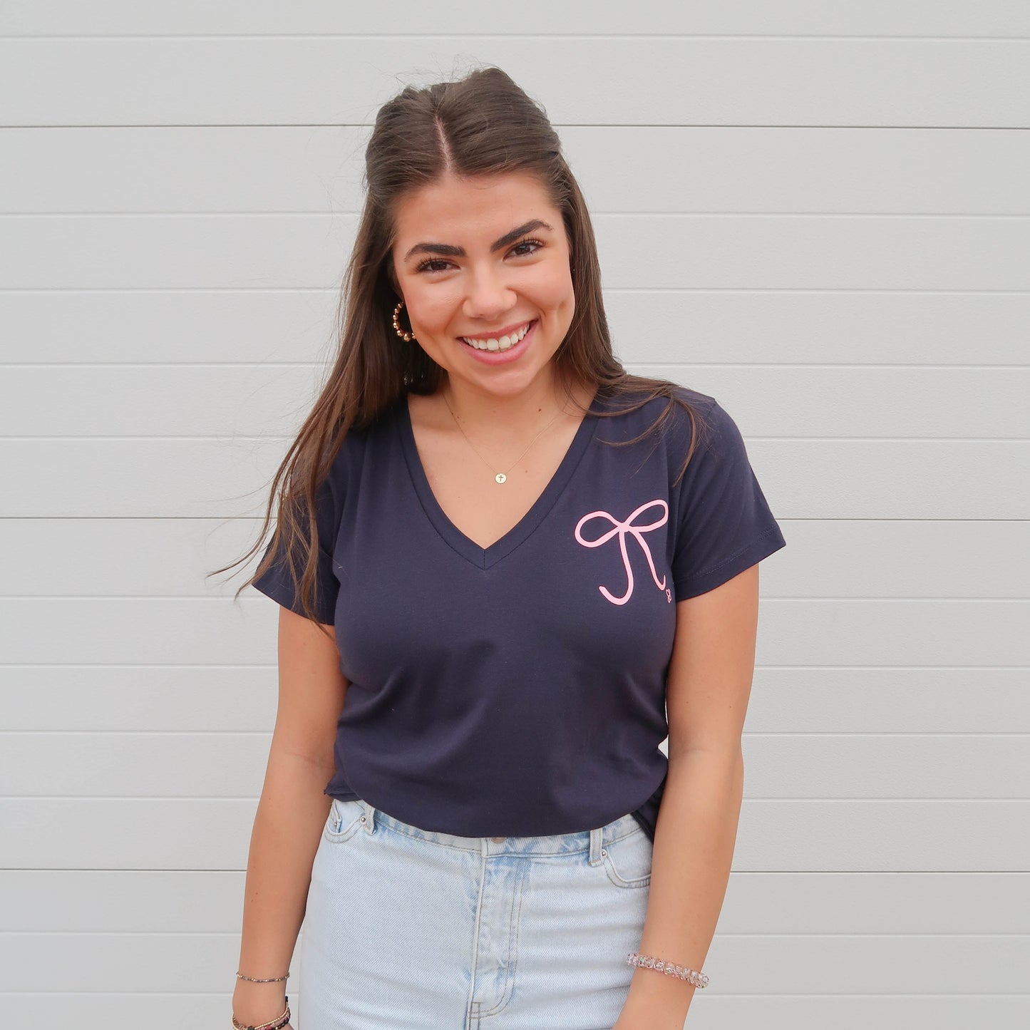 Bow Tee - Navy