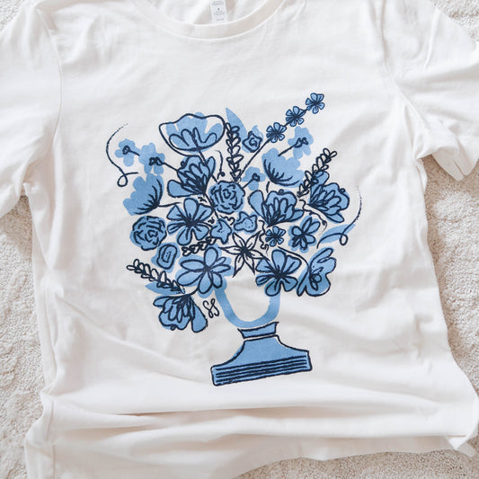 Blue In Bloom Tee
