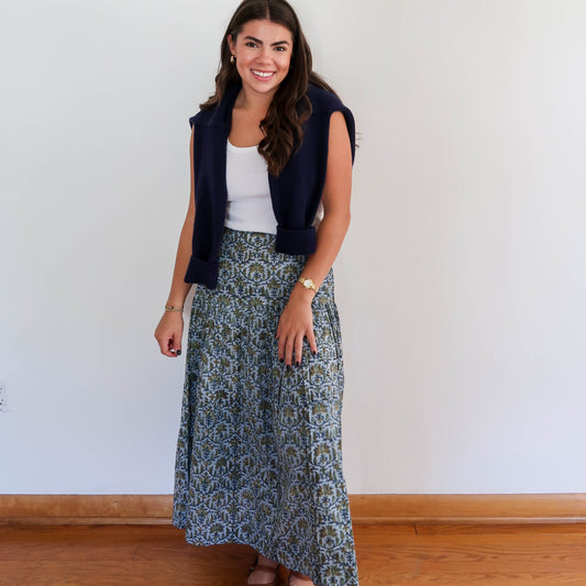 Olive Skirt - Floral