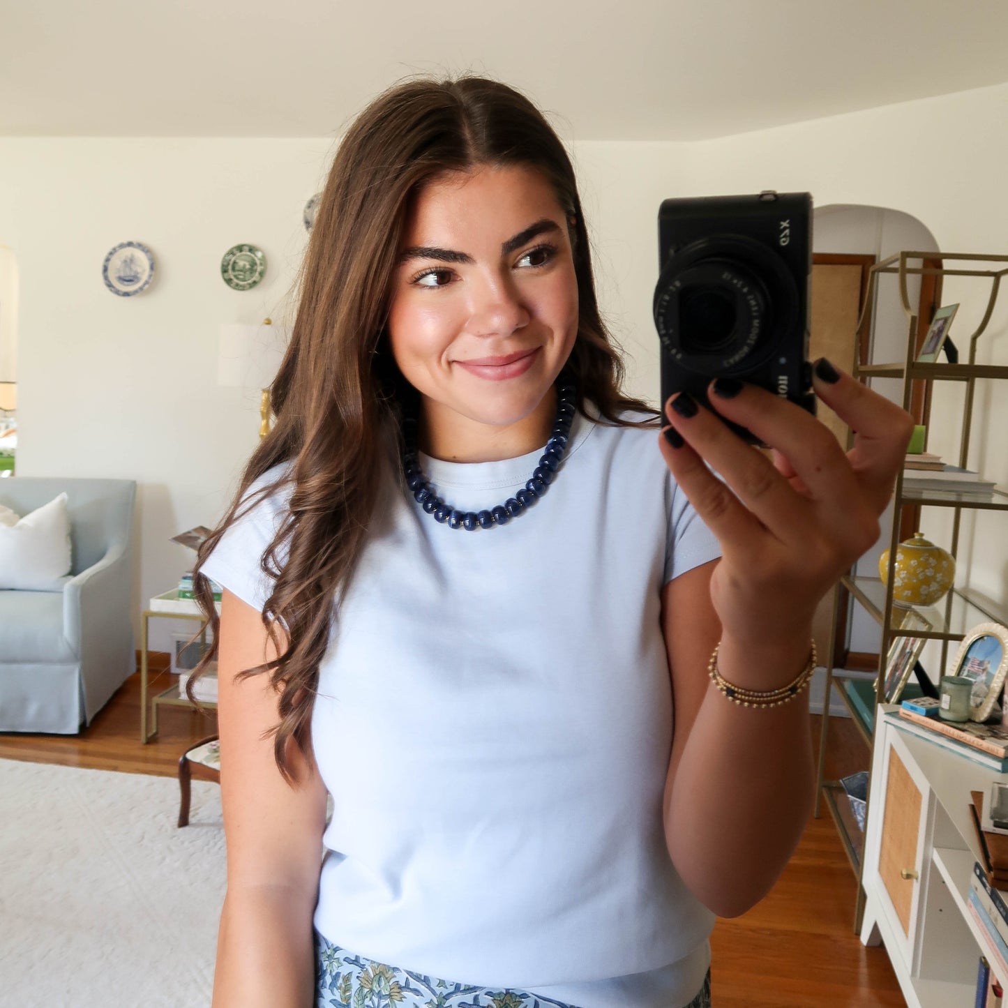 Navy Bubble Necklace