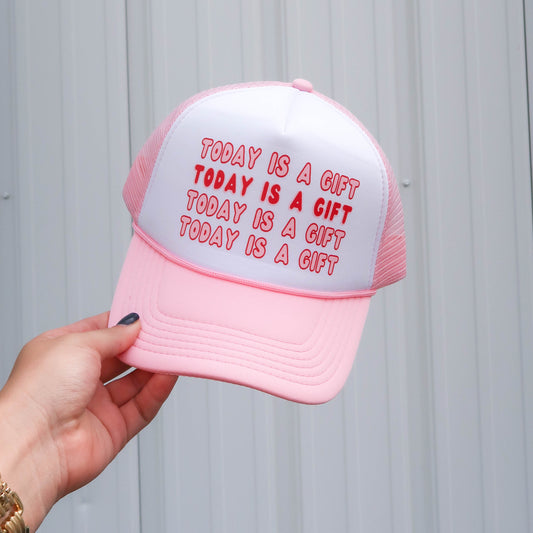 Today Is a Gift Trucker Hat - Pink